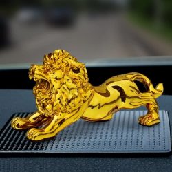 Metal Gold Plated Lion Showpiece