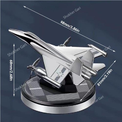 Solar Powered Rotating Combat Aircraft Perfume And Showpiece - Image 2