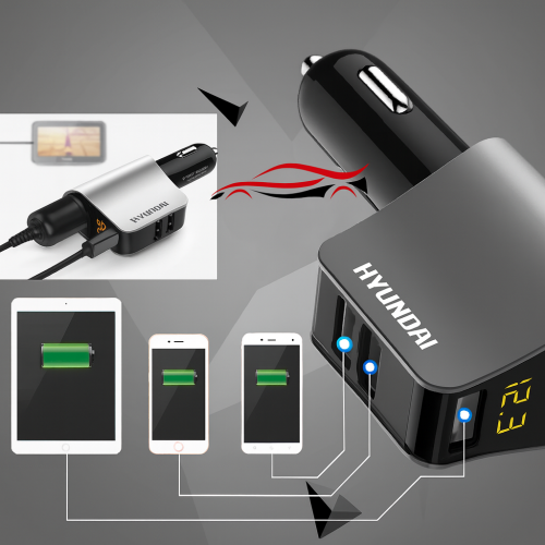 Fast Charging Car Charger Without Cable - Image 1