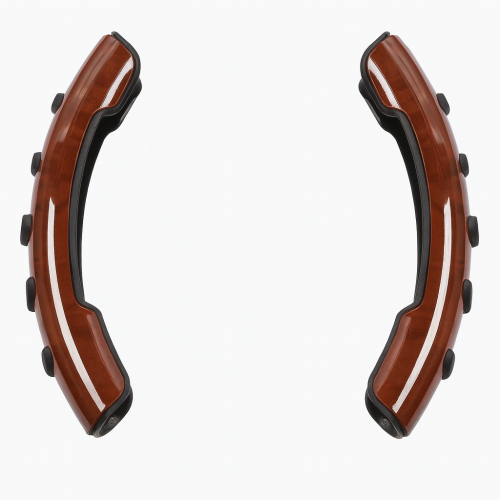 Car Half Steering Cover Carbon & Wooden - Image 2