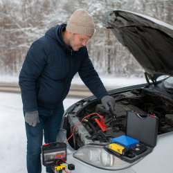 Emergency Car Battery Jump Starter With Tyre Inflator
