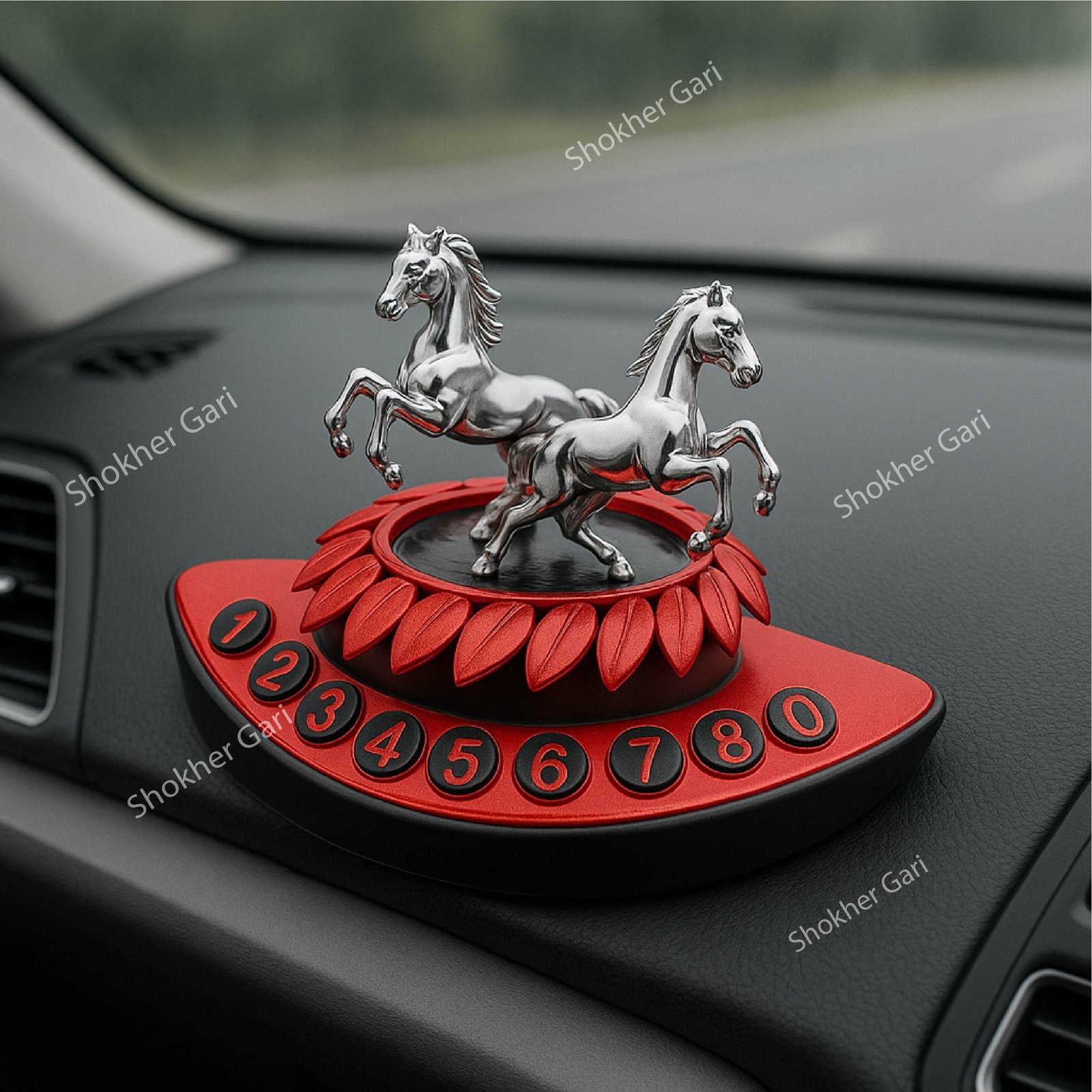 SG829 Car Parking Plate Solar Car Air Freshener 1150 TK (1) Car Parking Plate Solar Car Air Freshener - Image 1