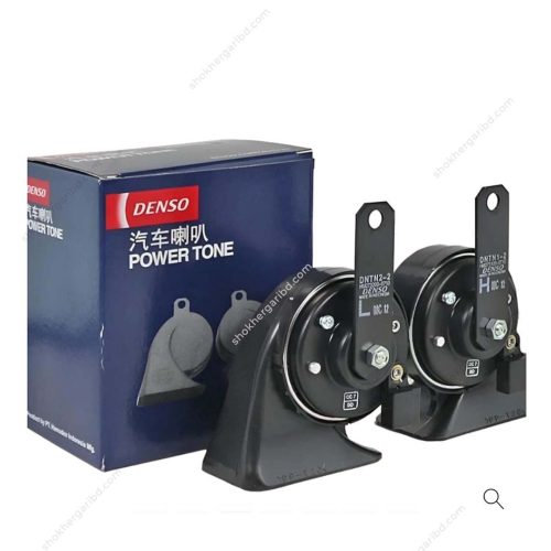 Car Original Denso Loud Sound Electric Horn Power Tone 12W Snail 02 pcs Set - - Image 1