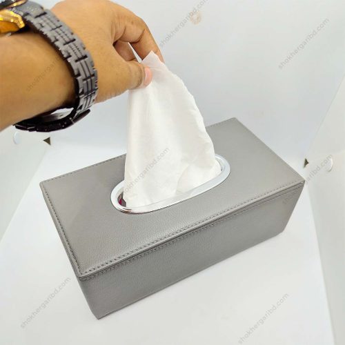 Car Tissue Box  Rectangular Style PU Leather - Image 2