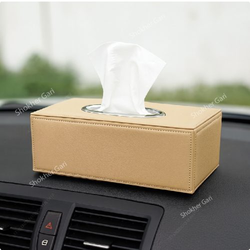 Car Tissue Box  Rectangular Style PU Leather - Image 1