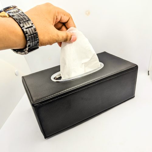 Car Tissue Box  Rectangular Style PU Leather - Image 3
