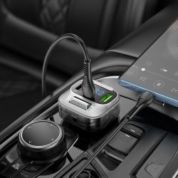 Hoco E75 Car Charger With FM Transmitter