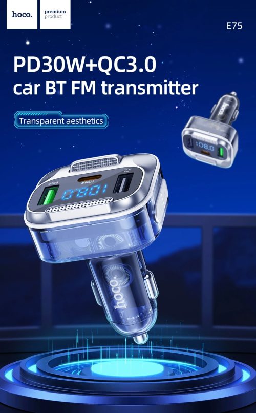 Hoco E75 Car Charger With FM Transmitter - Image 10