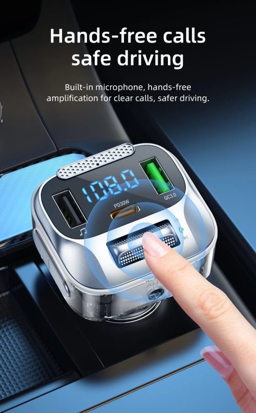 Hoco E75 Car Charger With FM Transmitter - Image 8