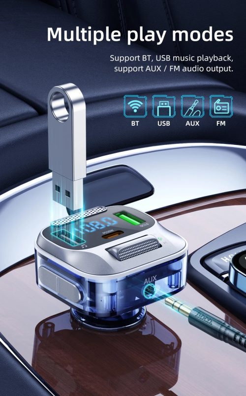 Hoco E75 Car Charger With FM Transmitter - Image 6
