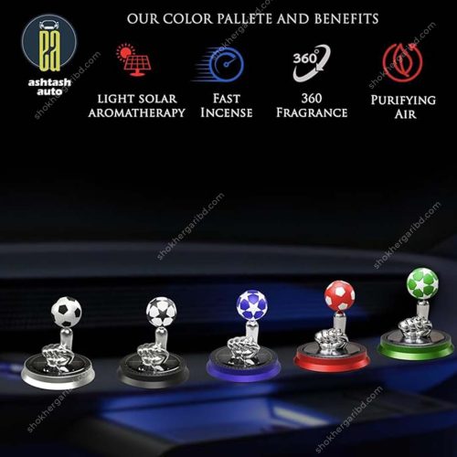 1pcs Football on Fingure Solar Car Perfume - Image 2