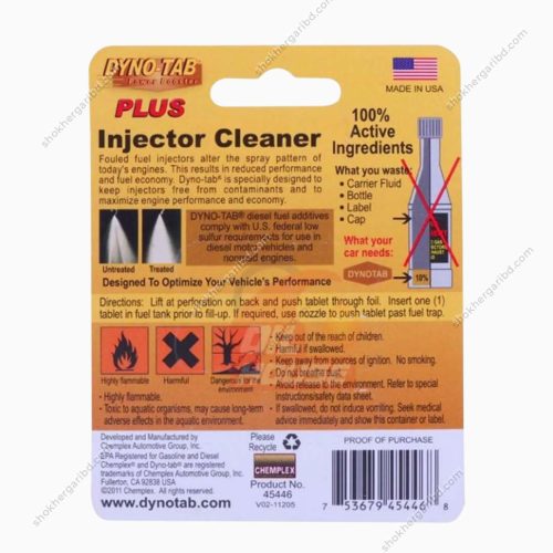 USA Dyno-Tab Plus Injector Cleaner 6 Tab Card - Image 2