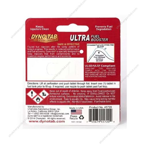 USA Dyno-Tab Ultra Fuel Booster MINI 6-TAB CARD - Image 3