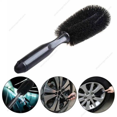 Black 1pc Universal Car Wheel Rims  Brush - Image 5