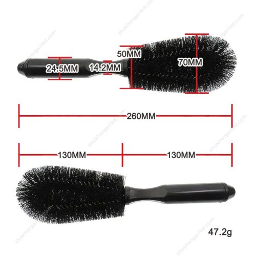 Black 1pc Universal Car Wheel Rims  Brush - Image 3