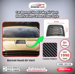 Car Bonnet Hood Fake Air Vent Modification Carbon Fiber Style