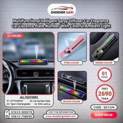 Multifunctional Itelligent Spray Diffuser Car Fragrance Car Liscence Plate Number With Colorful Ambient Light