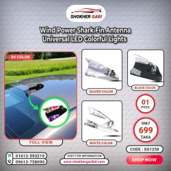 Wind Power Shark Fin Antenna Universal LED Colorful Lights