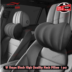 W Shape Black High Quality Neck Pillow  1 pcs