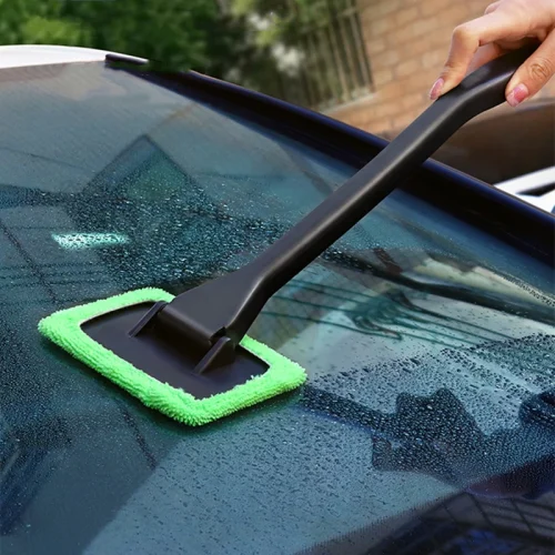 Windshield and Window Cleaner Microfiber Cloth Tool - Image 1