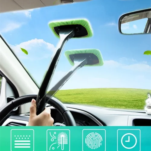 Windshield and Window Cleaner Microfiber Cloth Tool - Image 2