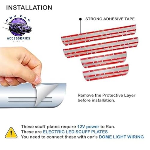 M/Y/P LED Car Door Footstep  Sill Plates Door 4pcs/2pcs Set - Image 2