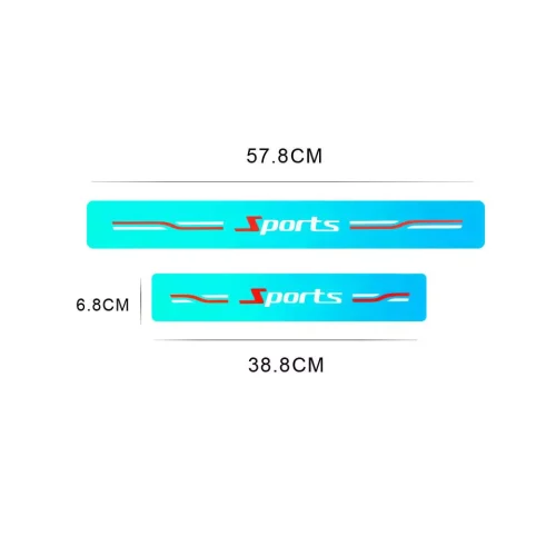 4 Pcs Car Door Sill Scuff Radiant Protector Stickers - Image 4