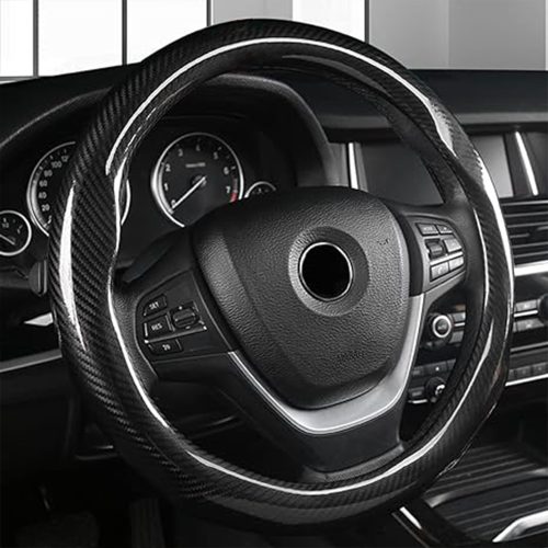Full Glossy Carbon Car Steering Wheel Cover - Image 1