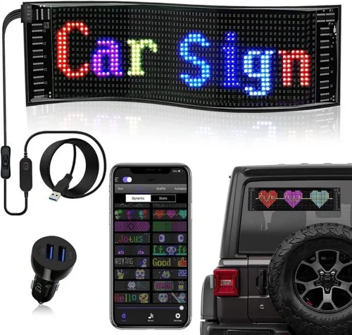 LED Car Sign Panel App & Remote  Flexible  Display - Image 6