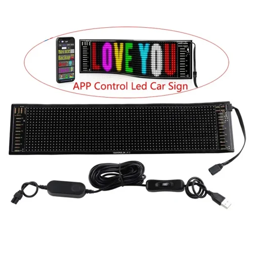 LED Car Sign Panel App & Remote  Flexible  Display - Image 2