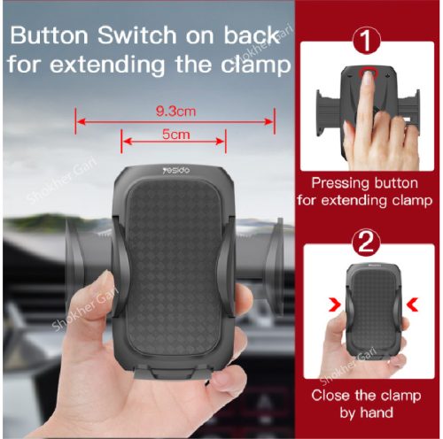 Yesido C111 Car Adjustable Mobile Dash Windshield Clip - Image 8