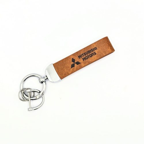1pcs Brown PU Leather Keyring Premium - Image 6