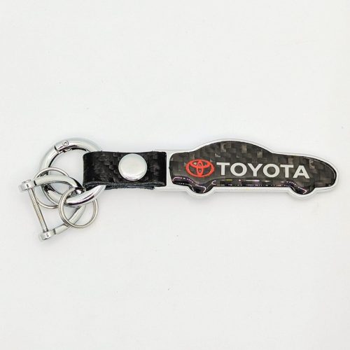 Carbon Car Shape Metal Keyring - Image 8