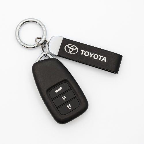 Simple Design Carbon Car Keyring - Image 1