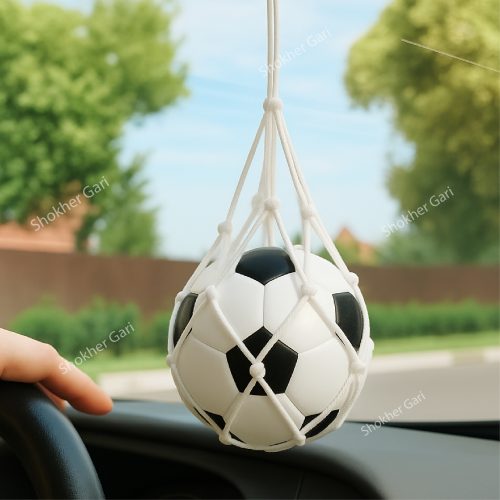 Car Football Hanging Dice with Air Freshener - Image 1
