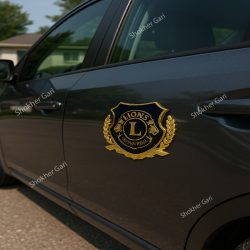 1pcs Lions Side 3D Metal Car Sticker Auto Badge Emblem