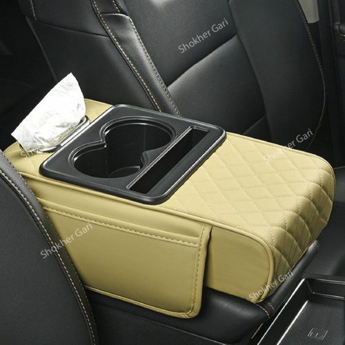 Car Armrest Cup and Phone Holder with Tissue box - Image 6