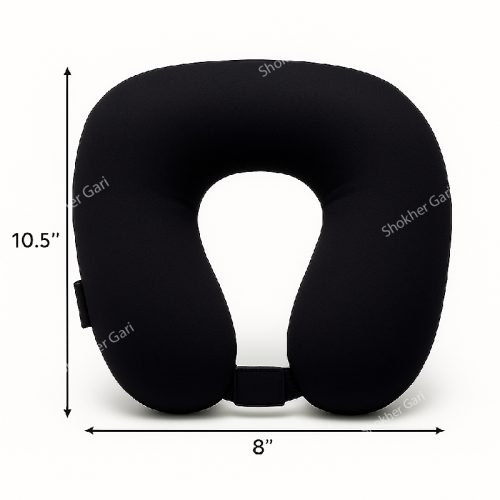 Velvet Lion Memory Foam Neck Pillow - Black - Image 4