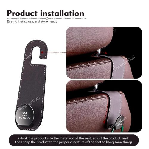 1Pcs Suede Hook Car Seat Headrest - Image 5