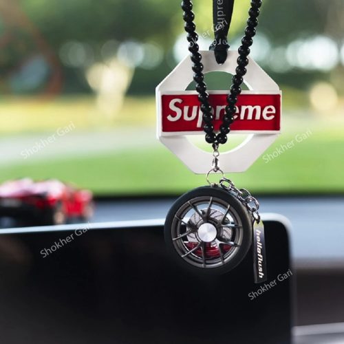 Wheel Car Mirror Rearview Hanging Chain - Image 1
