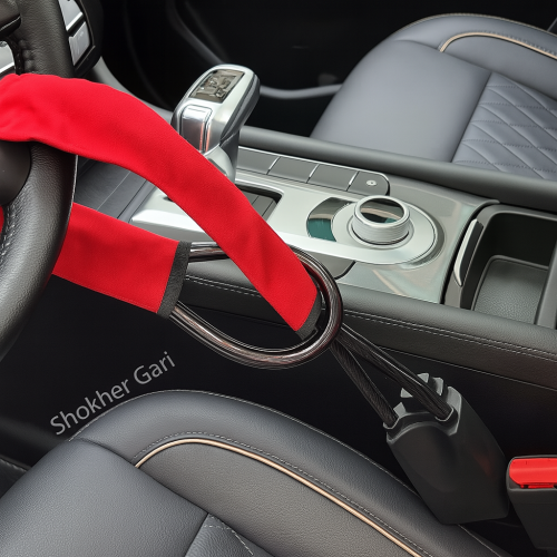 Car Steering Wheel Lock and Seat Belt Anti-Theft Lock with Keys - Image 1