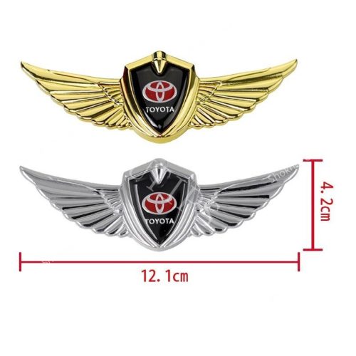 1pcs Car Body 3D Metal Logo Wings Sticker - Image 7