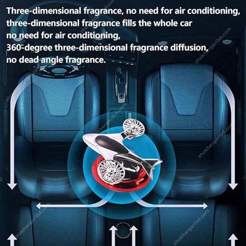 Car Solar Powered Rotary Aircraft Combat Aromatherapy  Perfume - Image 3