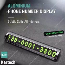 Temporary Parking Card Aluminium Body Mobile Number Holder