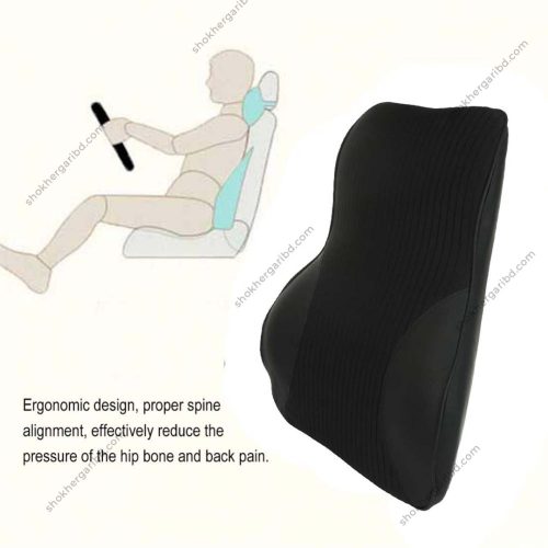 Car Premium Liner Design Back Pillow Lumber Support - Image 5