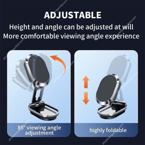 Foldable 360° Rotation Magnetic Car Phone Holder - Image 4