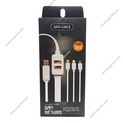 USB to Lightning/USB-C/microUSB conversion cable, model CA009A - Image 2