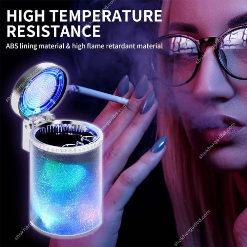 RGB Body Lighting Toyota Logo Car Ashtray with LED Light - Image 4