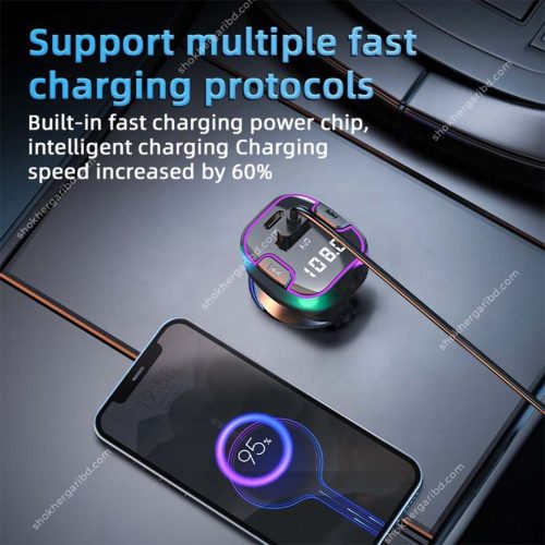 Car FM Transmitter Modulator USB 3.1A Type Car Charger Music MP3 Player Audio Receiver Bluetooth Handsfree Car Kit - Image 6