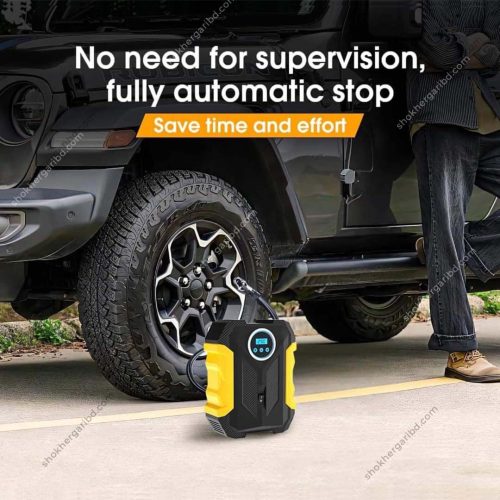 (DY) Portable Automobile Air Compressor Digital Tire lnflation Pump LED Lamp - Image 9